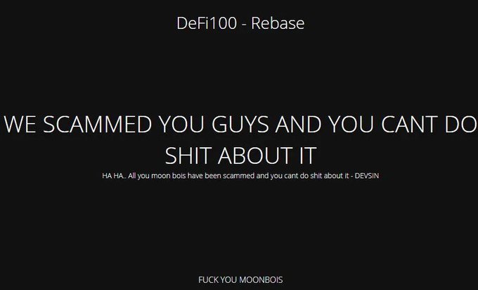 DeFi100 scam of $32 milion that left investors shcoked turned out fake